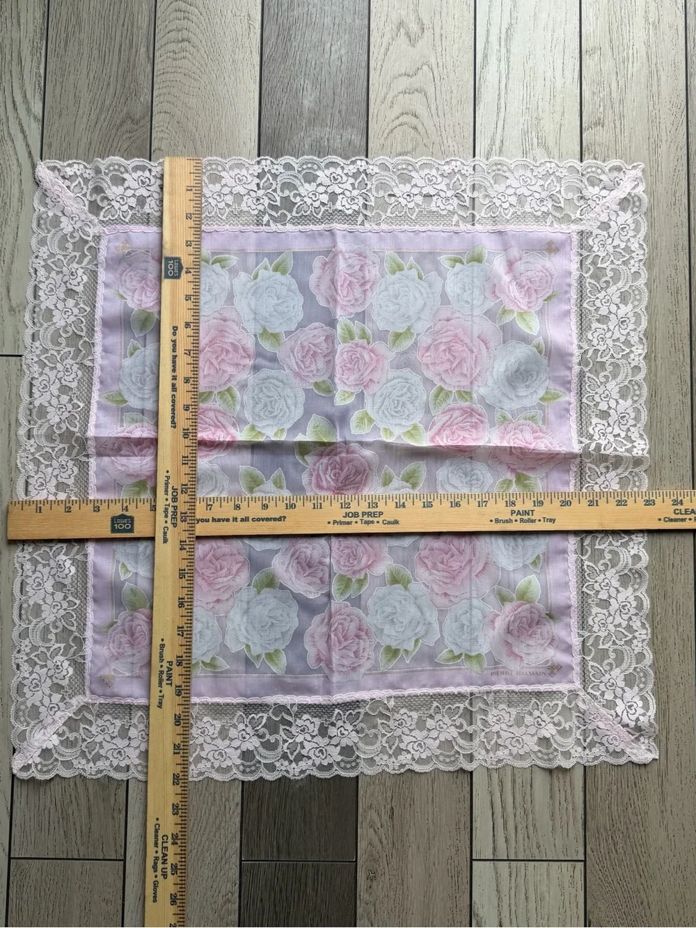 Vintage Pierre Balmain Floral Lace Scarf